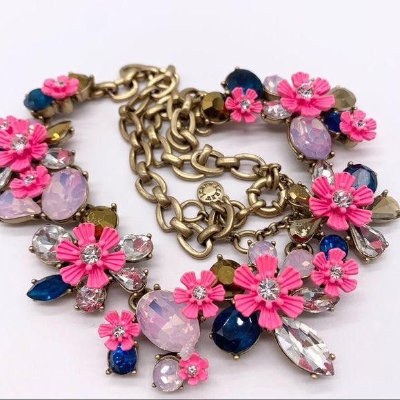 J. Crew Posey Pink Floral Necklace - Picture 2 of 4
